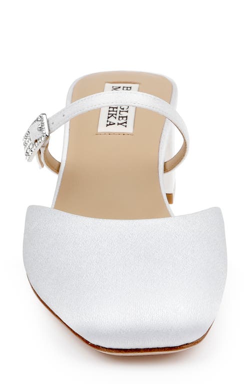 Badgley Mischka Collection Valarie Mary Jane Mule In White