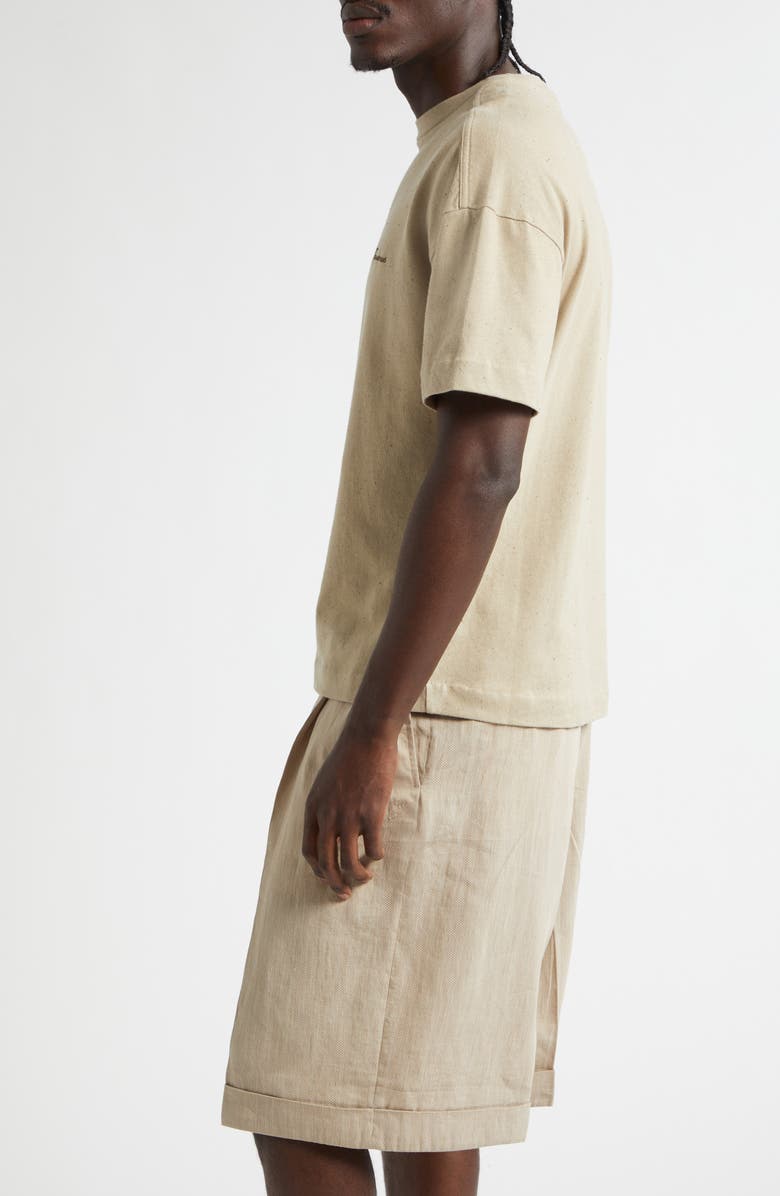 Jacquemus Le Brodero Logo Embroidered T-Shirt, Alternate, color, Beige