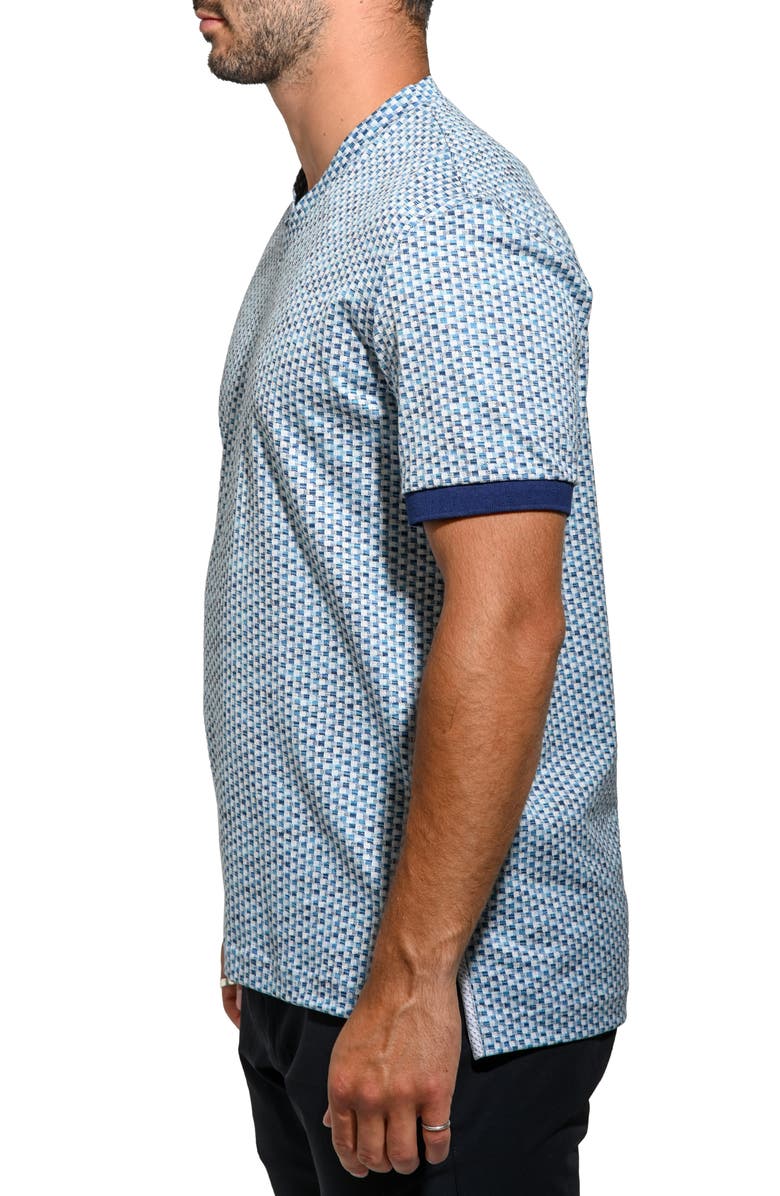 Maceoo Vivaldi V-Neck Cotton T-Shirt, Alternate, color, Blue