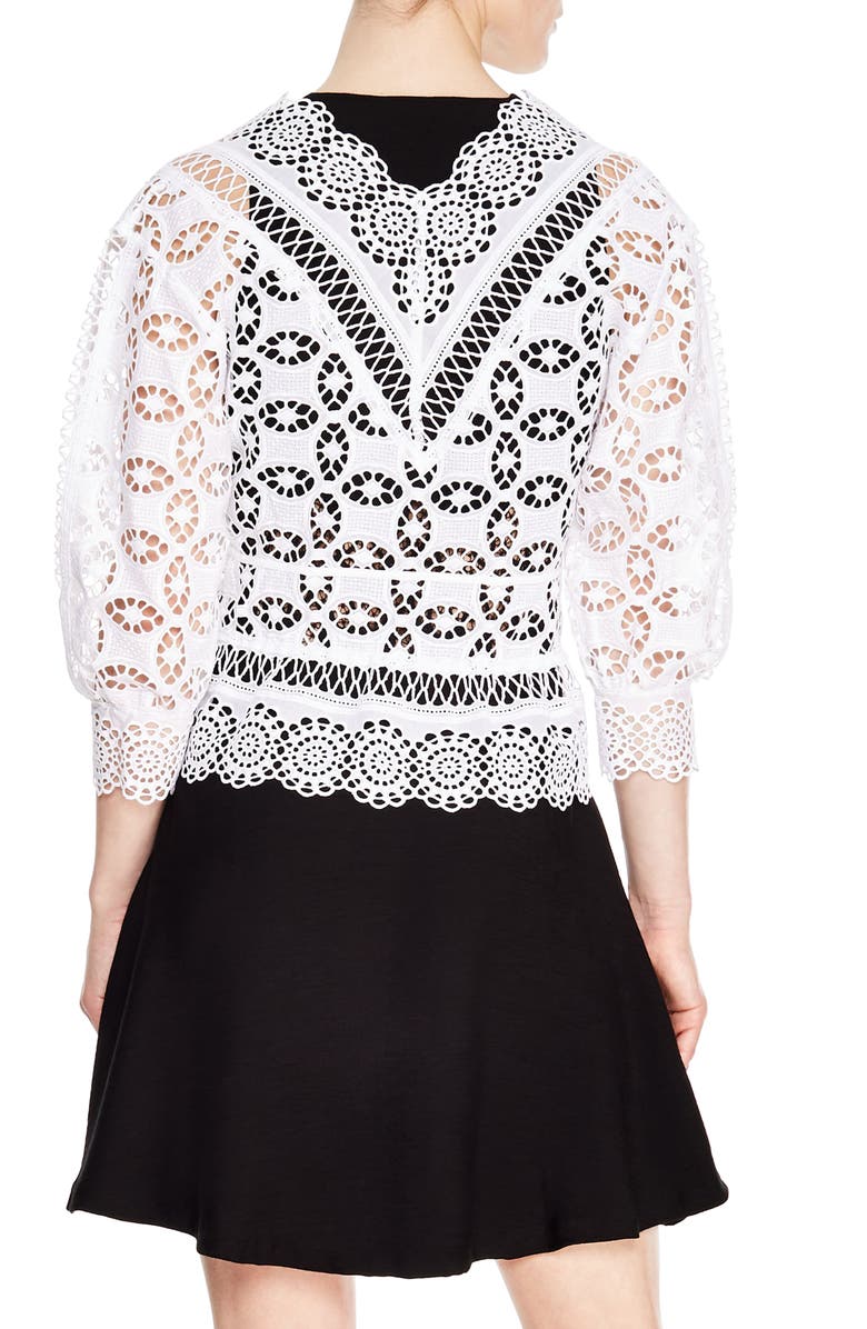 SANDRO Paula Crochet Top, Alternate, color,