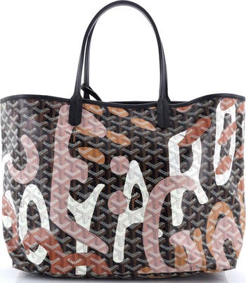 Pre-Owned Goyard Saint Louis Tote Lettres Camouflage Coated Canvas