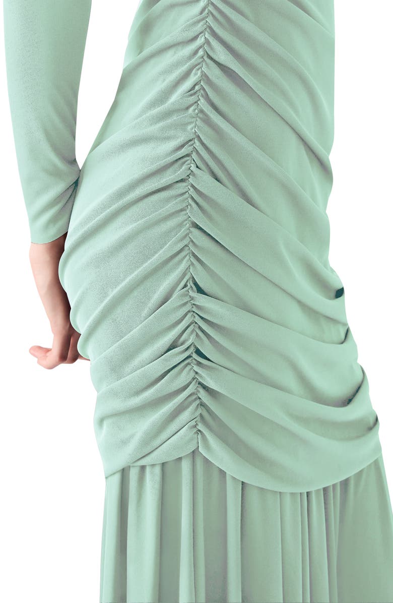 Steve Madden Brioni Long Sleeve Maxi Dress, Alternate, color, Dusty Aqua