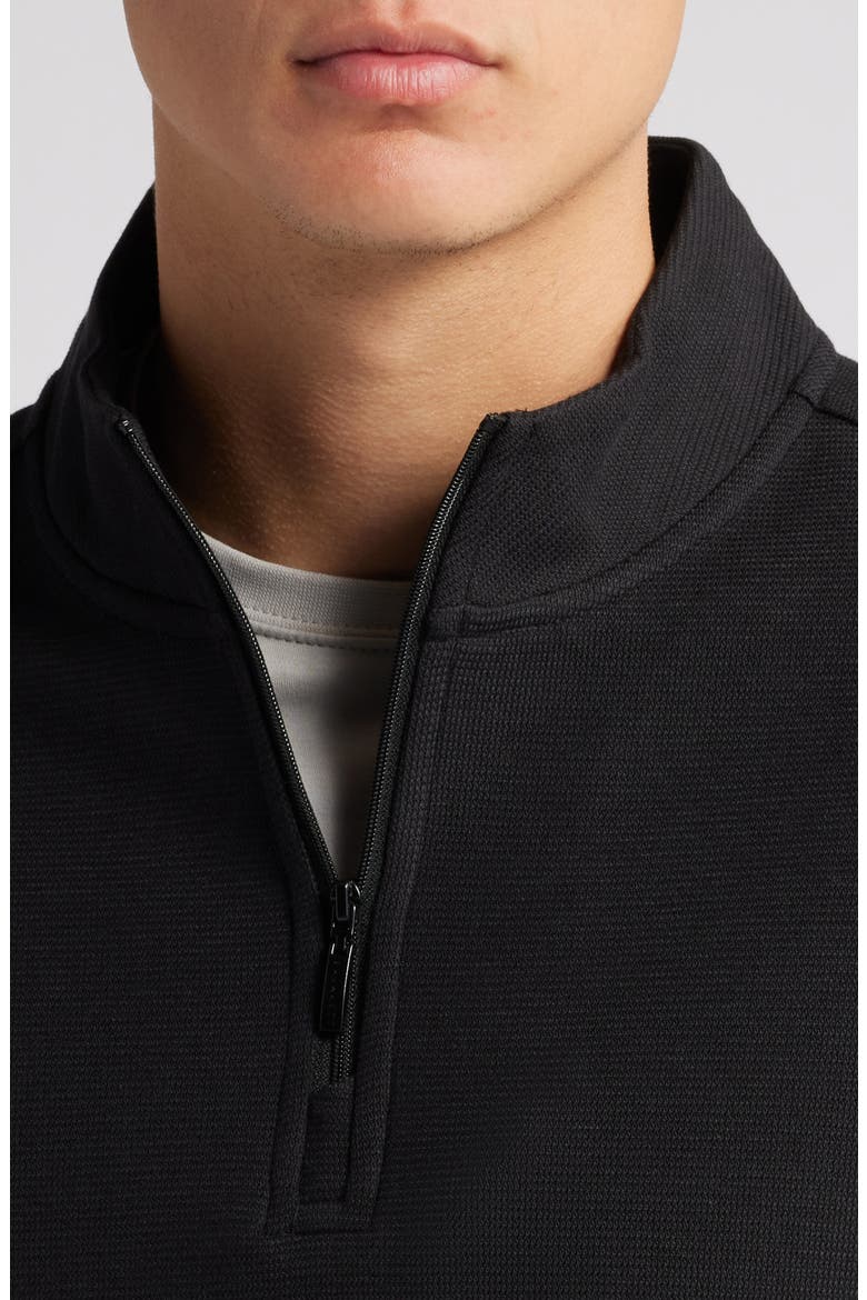 Karuna Half Zip Pullover, Alternate, color, BLACK