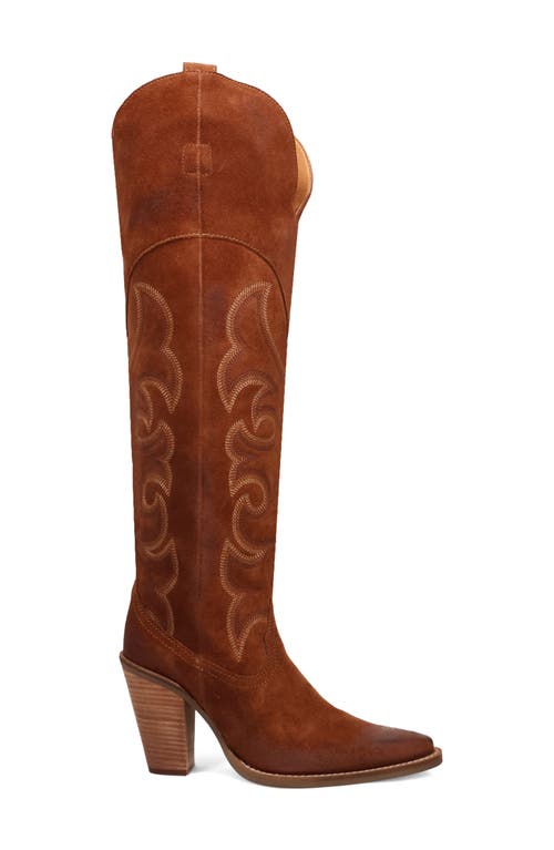 Dingo Primadonna Pointed Toe Over The Knee Western Boot In Brown