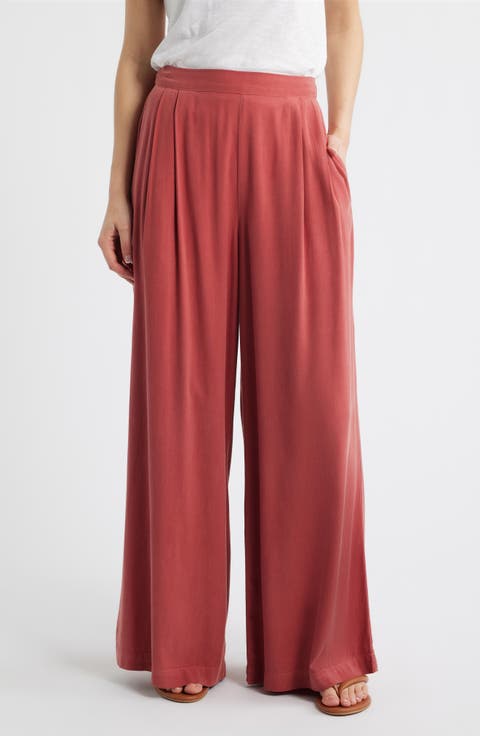 Pleated Wide Leg Palazzo Pants