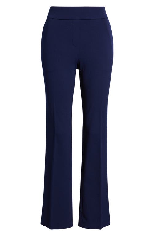 Ak Anne Klein High Waist Pull-on Pants In Blue