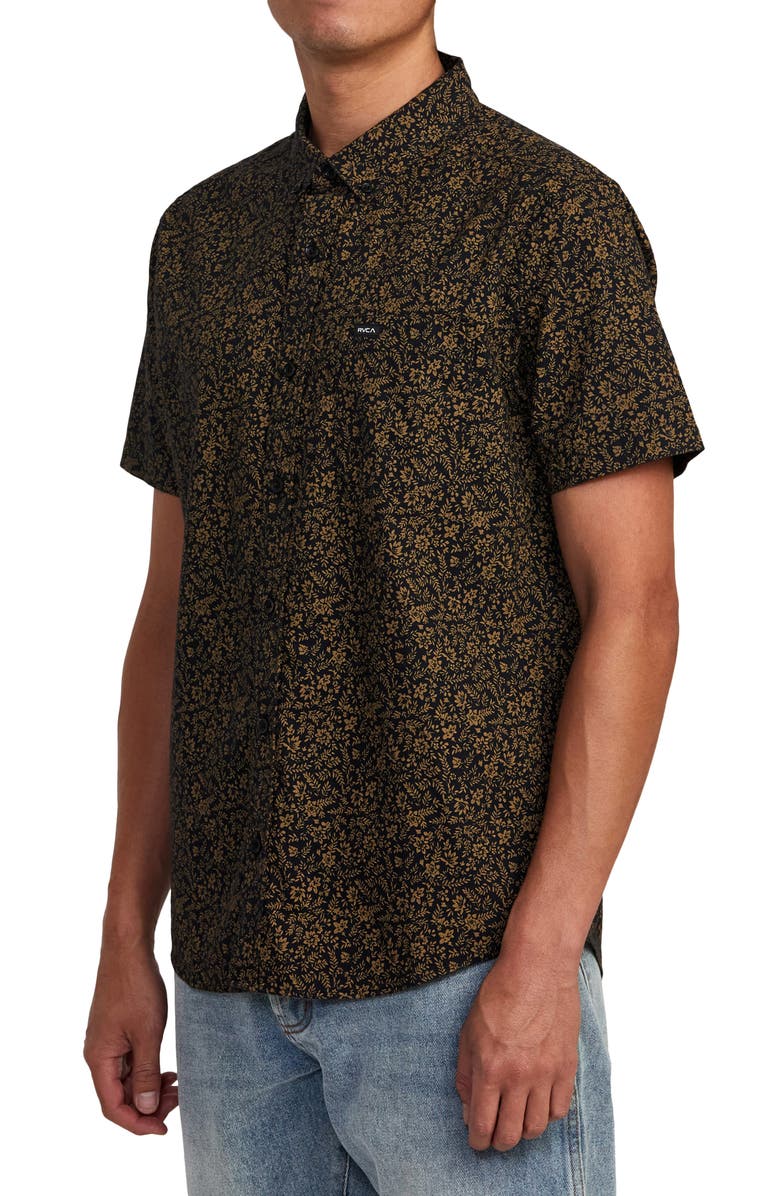 RVCA That'll Do Stretch Short Sleeve Button-Down Shirt, Alternate, color,