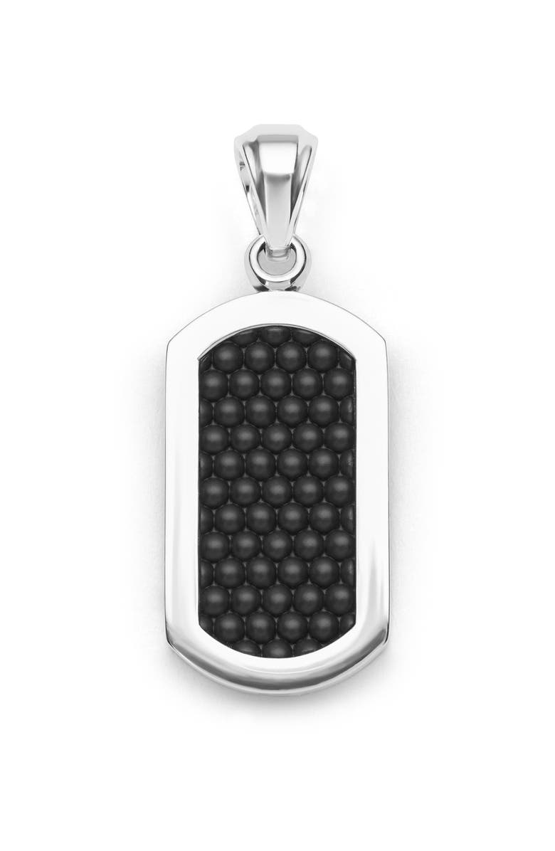 LAGOS Anthem Caviar Bead Tag Amulet, Main, color, Silver