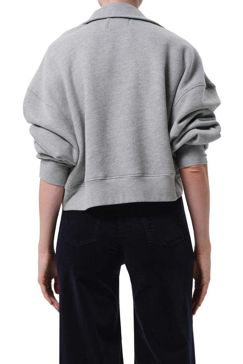 Mirelle Funnel Neck Cotton Blend Sweatshirt, Alternate, color, HEATHER GREY