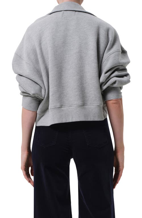 Citizen Of Humanity Citizens Of Humanity Mirelle Funnel Neck Cotton Blend Sweatshirt In Gray