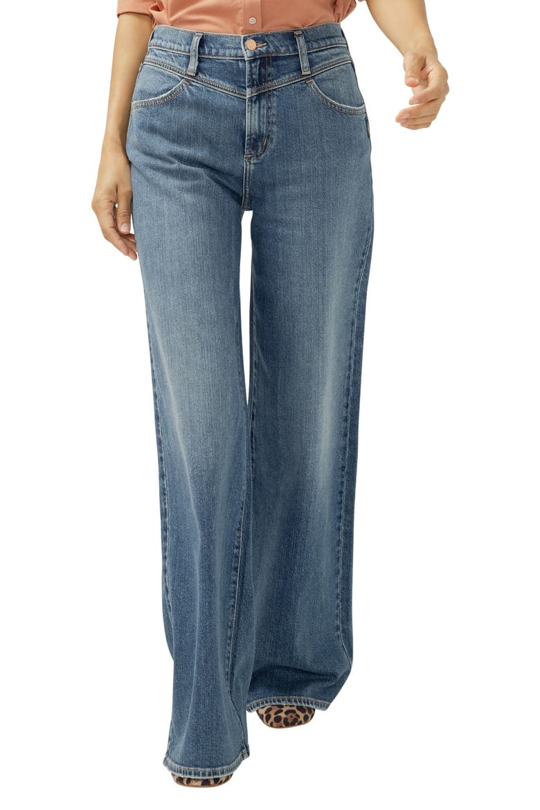 Highly Desirable High Rise Wide Leg Jeans, Main, color, PICADILLY