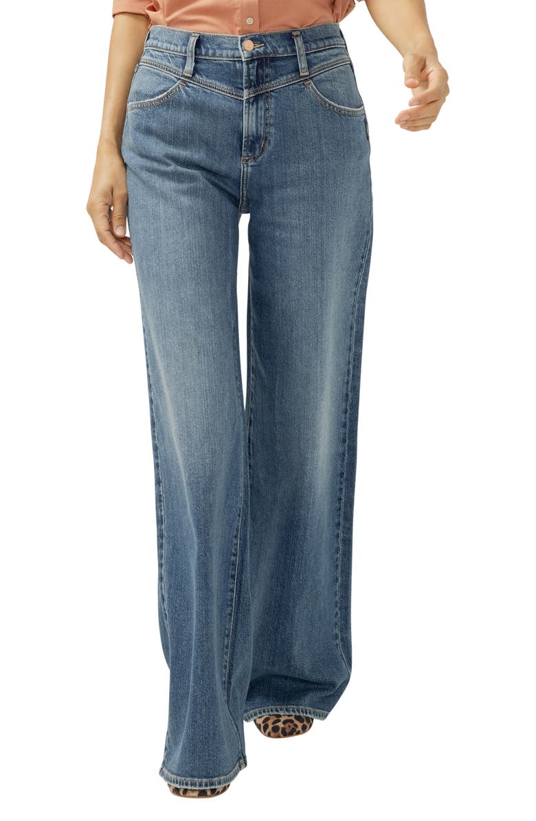 Silver Jeans Co. Highly Desirable High Rise Wide Leg Jeans, Main, color, Picadilly