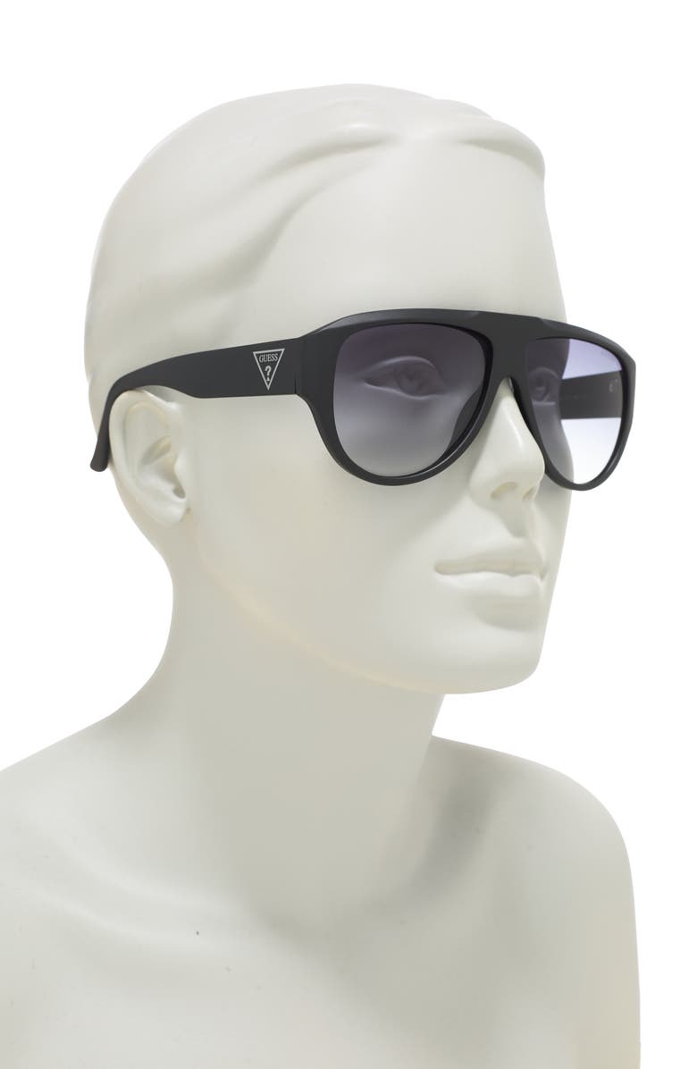 GUESS 58mm Aviator Sunglasses, Alternate, color,