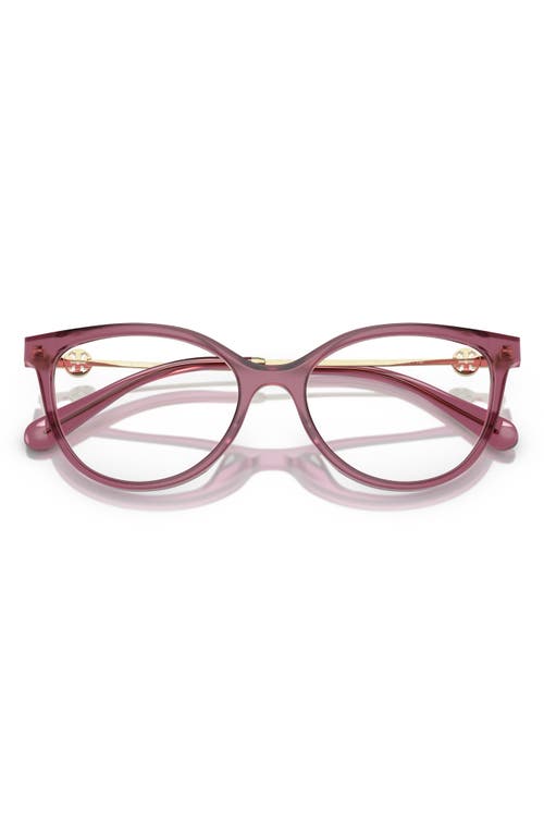 Tory Burch 53mm Cat Eye Optical Glasses In Purple