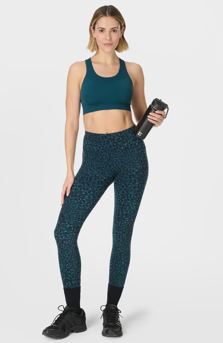 Sweaty Betty Stamina Seamless Sports Bra, Alternate, color, Deep Green