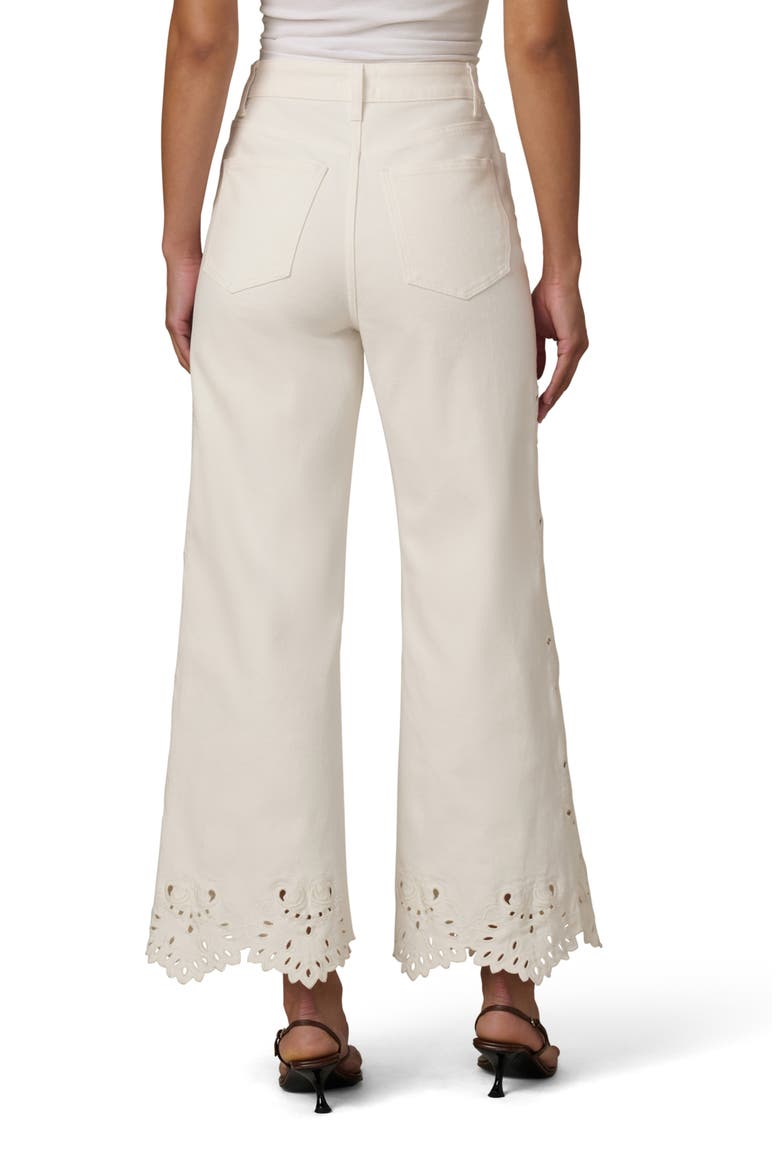 The Mia Embroidered High Waist Ankle Straight Leg Jeans, Alternate, color, ECRU FLORAL