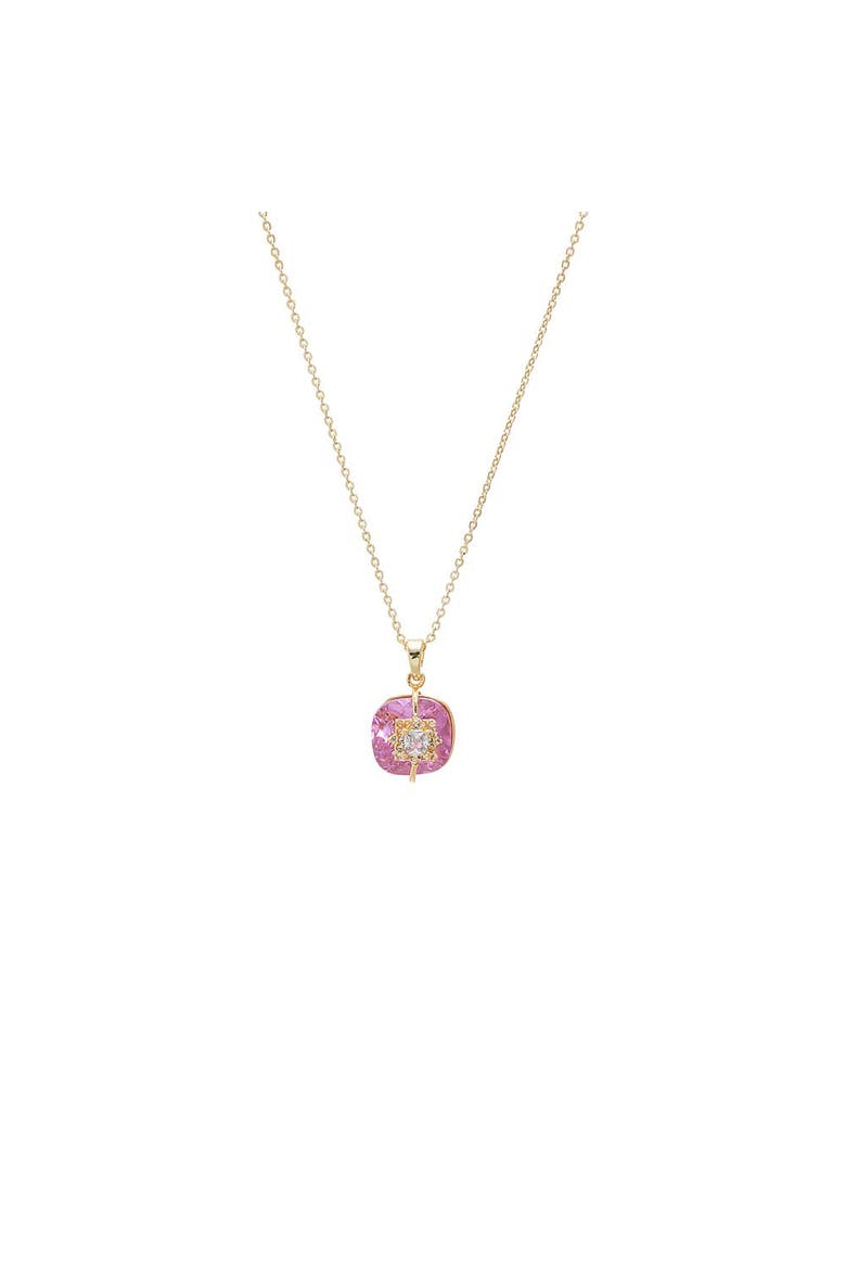 Blush Pink Halo Charm Necklace, Main, color, Pink
