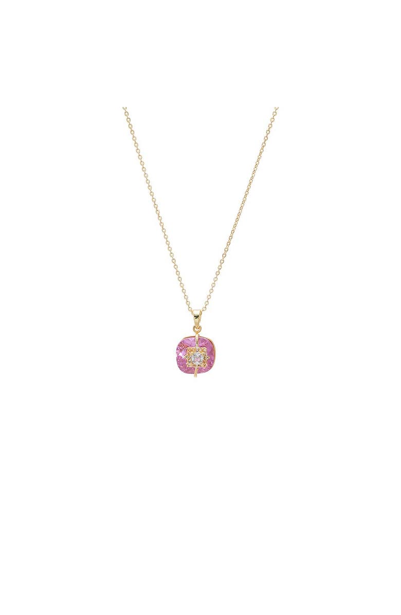 BY ADINA EDEN Blush Pink Halo Charm Necklace, Main, color, Pink