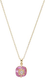 BY ADINA EDEN Blush Pink Halo Charm Necklace
