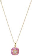 BY ADINA EDEN Blush Pink Halo Charm Necklace