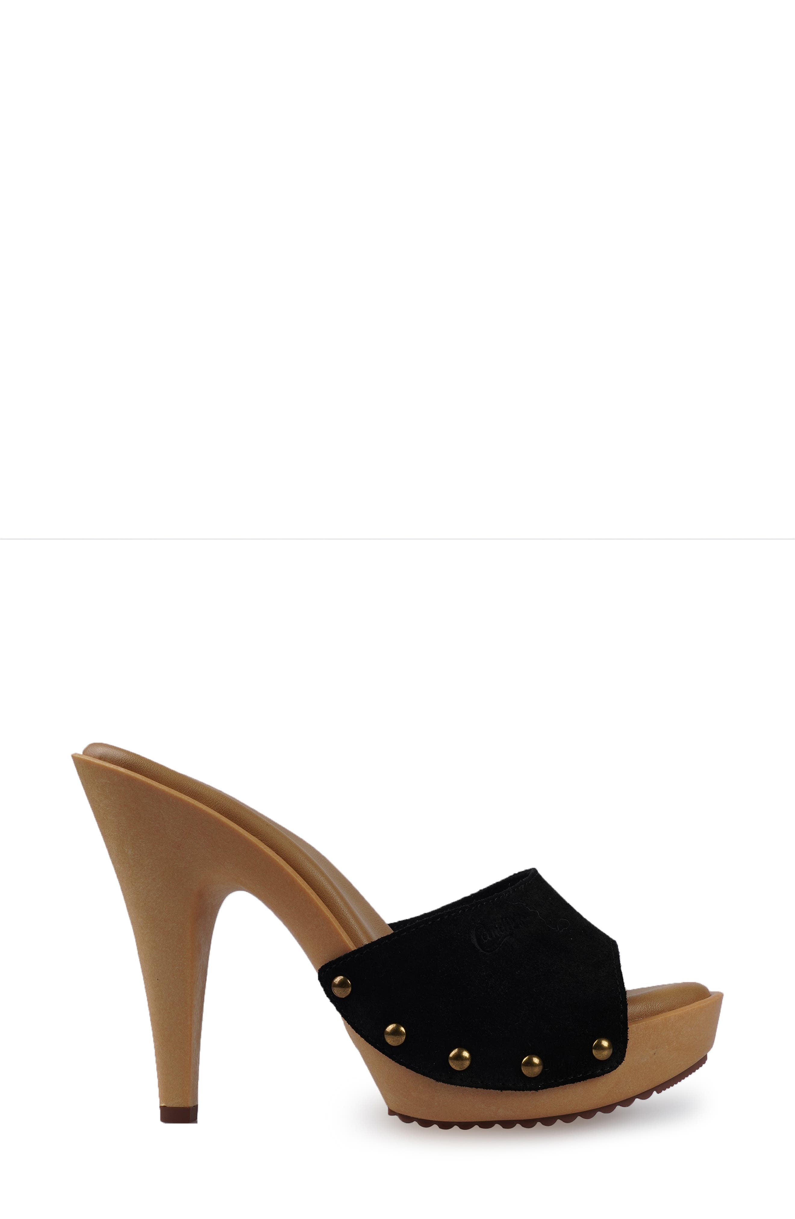 Candie's Viviana Platform Sandal, Alternate, color, Black Suede
