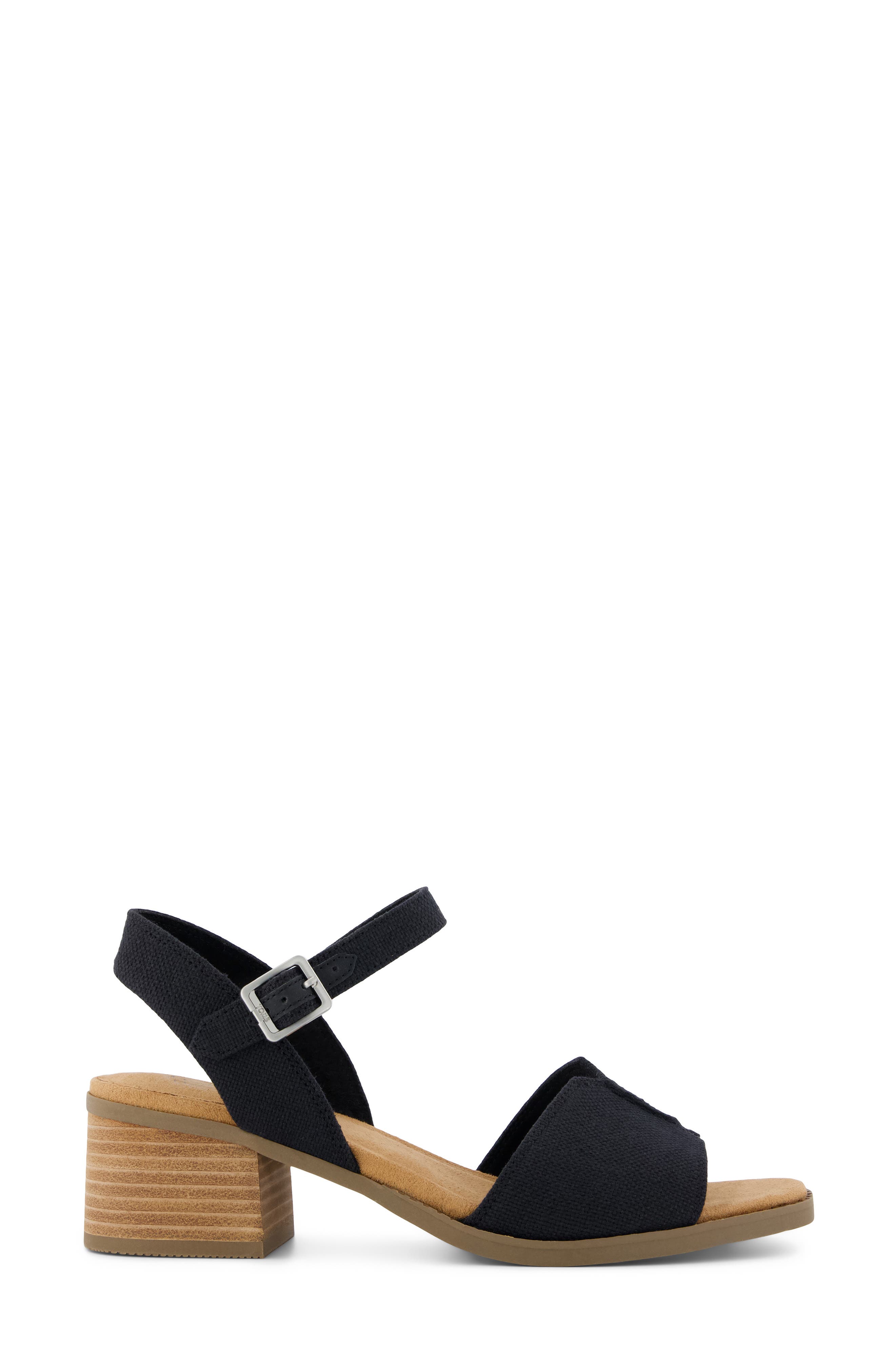 Eloise Heeled Open Toe Sandal, Alternate, color, BLACK