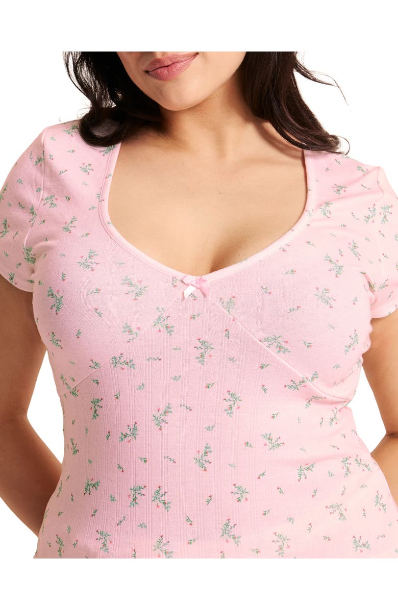 Adore Me Eloise Short Pajama Set, Alternate, color, Floral Pink