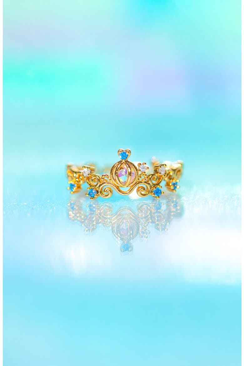 x Disney Cinderella Carriage Ring, Alternate, color, GOLD