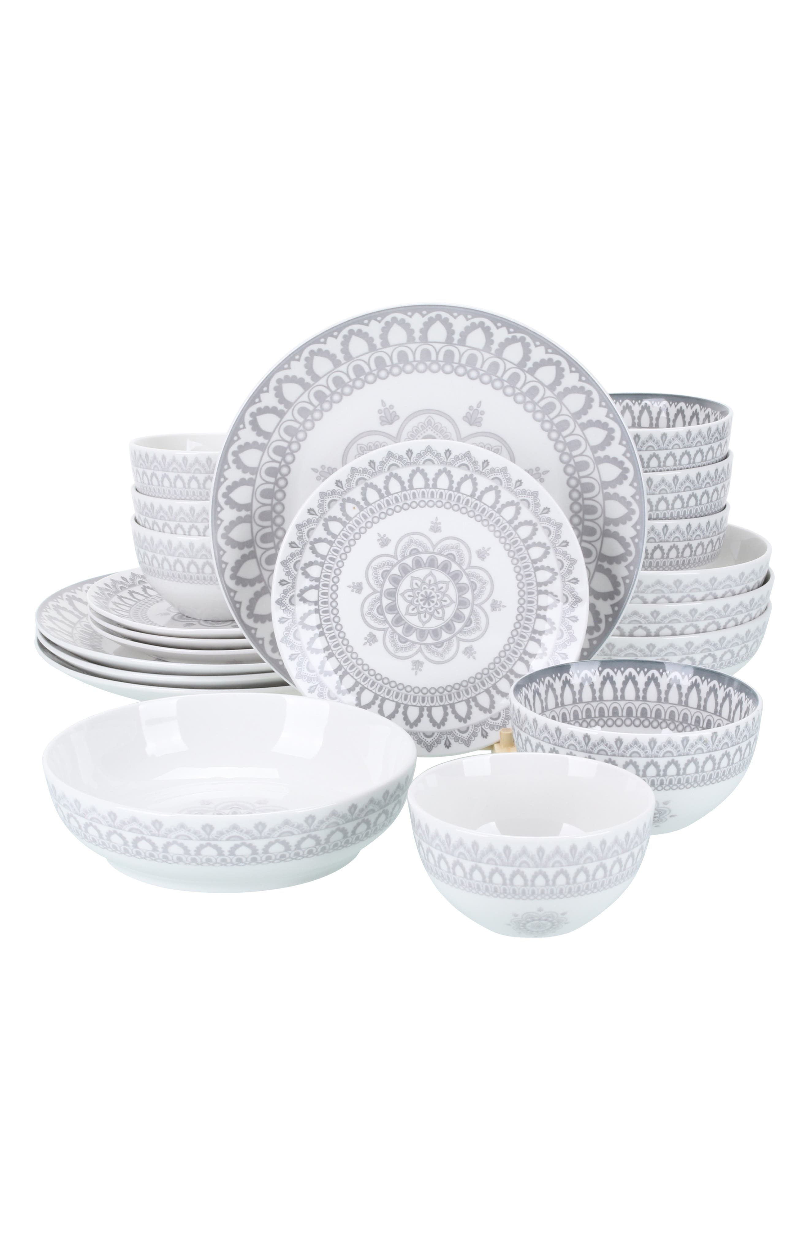 BIA Cordon Bleu 20-Piece Arabesque Stone Dining Set