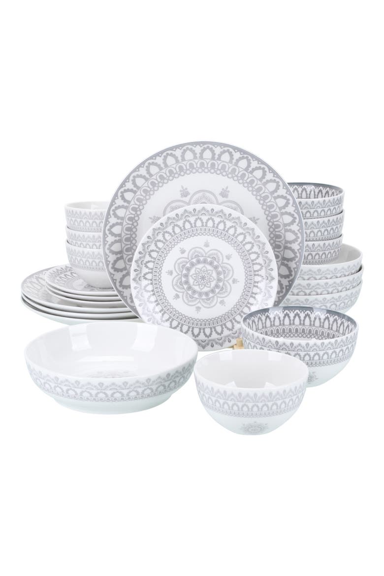 20-Piece Arabesque Stone Dining Set, Main, color, STONE