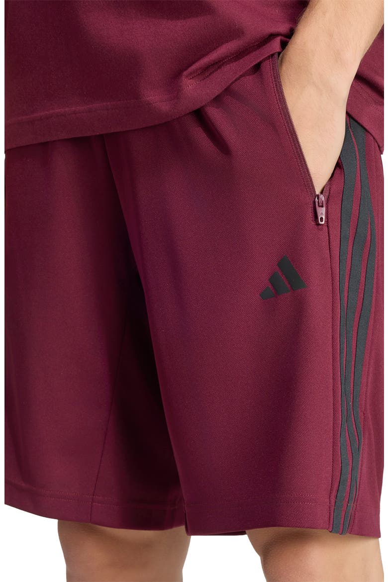 3-Stripes Performance Training Shorts, Alternate, color, MAROON/ BLACK