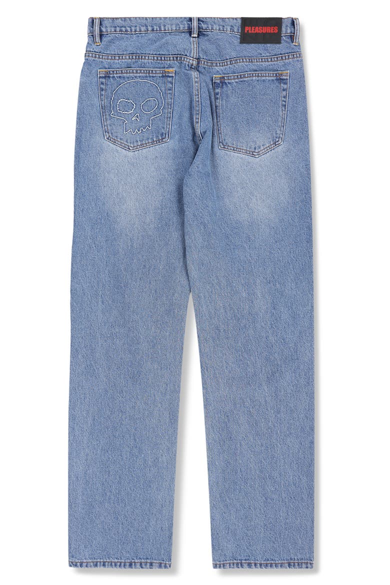 X Zero Skateboards Rotten Straight Leg Jeans, Alternate, color, INDIGO