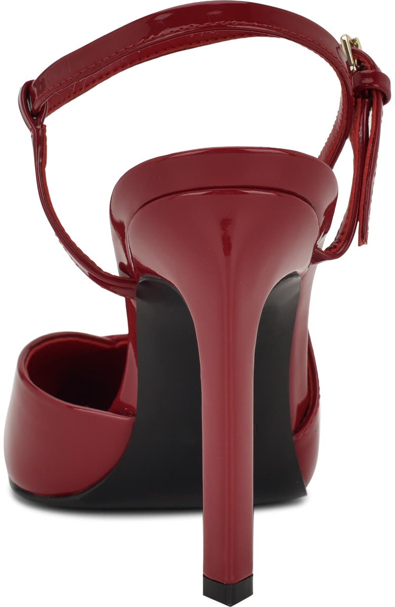 Nine West Franka Ankle Strap Pointed Toe Pump, Alternate, color, Dark Red