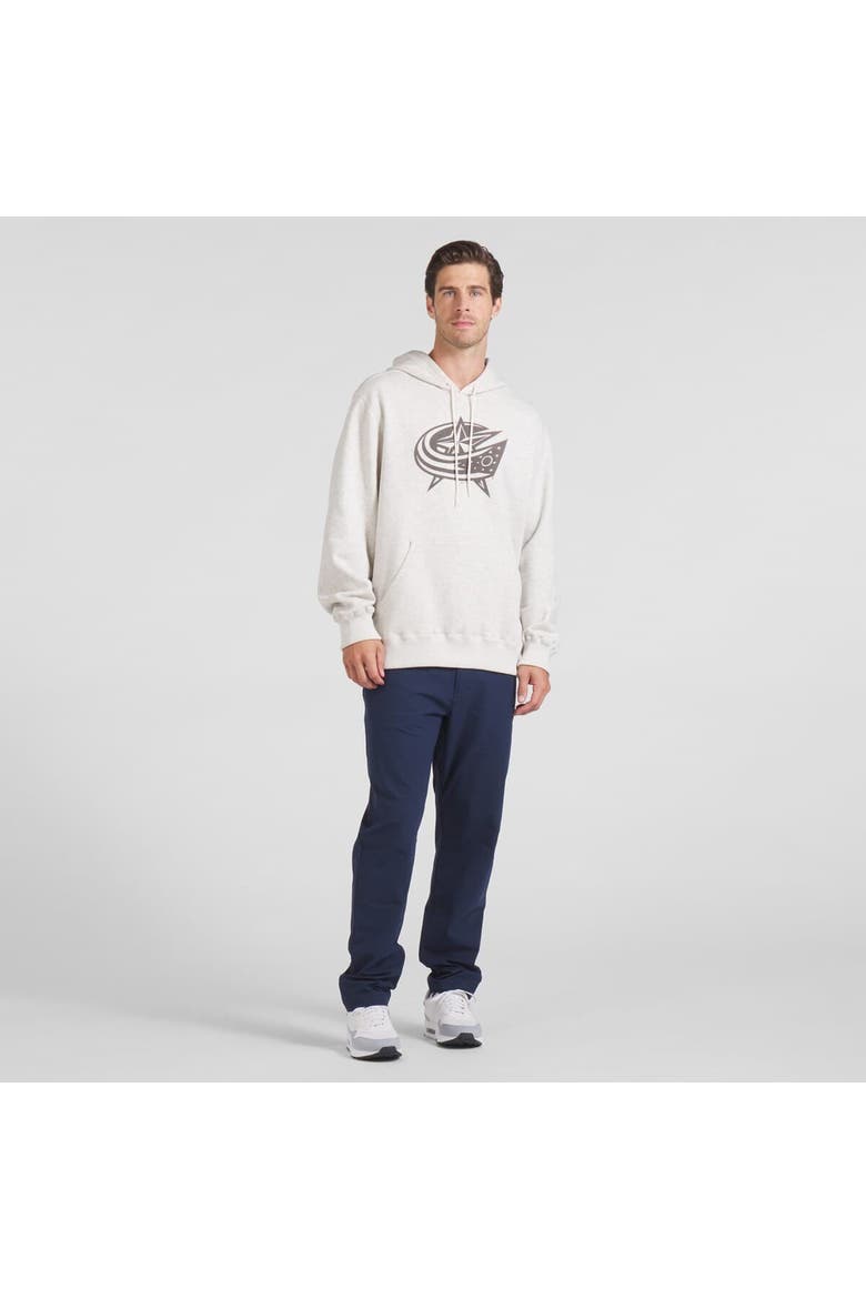 Men's Fanatics Cream Columbus Blue Jackets Made in Canada Pullover Hoodie, Alternate, color, Heather Gray