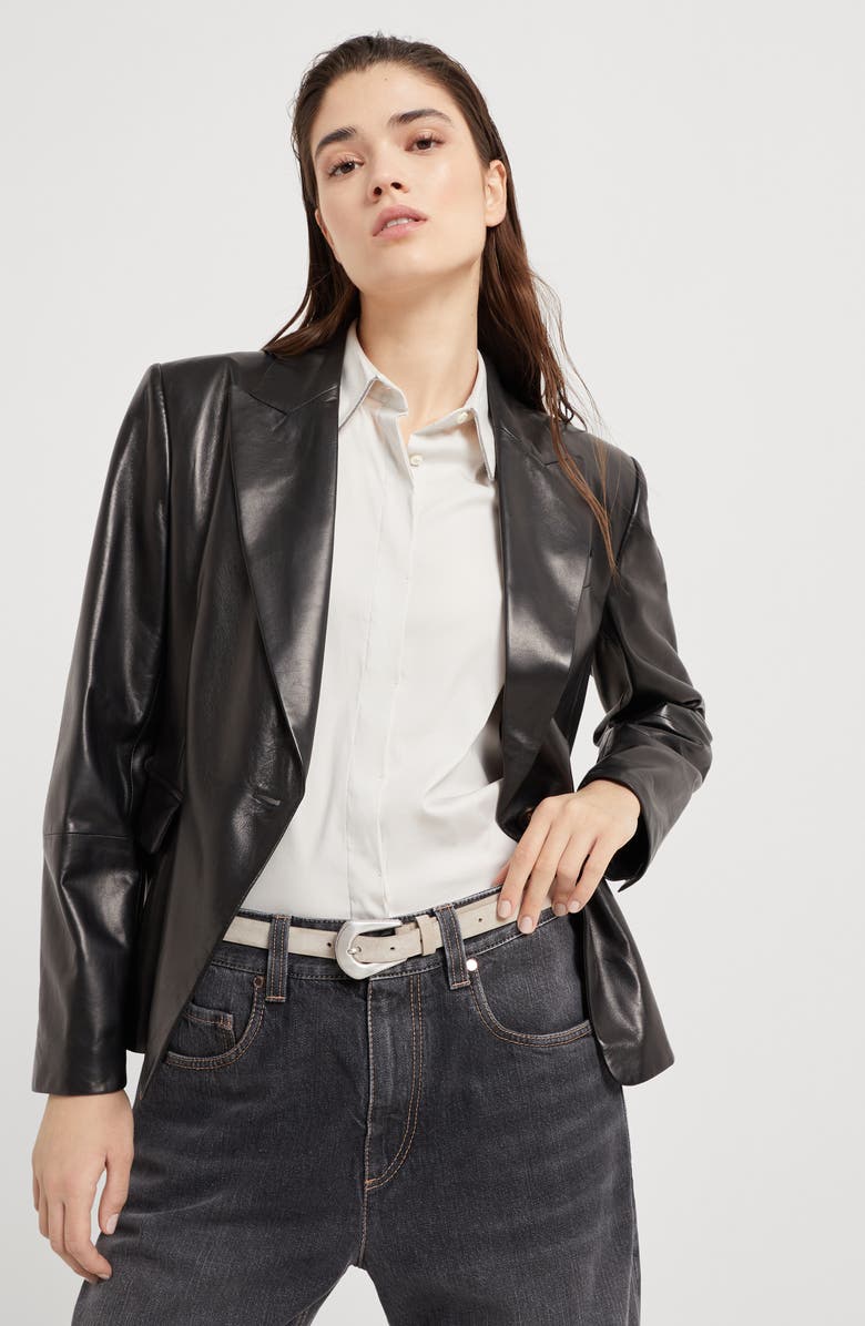 Brunello Cucinelli Suede calfskin belt, Alternate, color, 