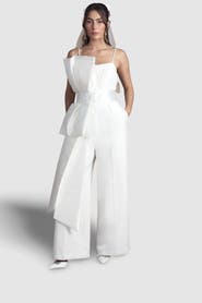 Coast Strapless Bow Wide Leg Jumpsuit