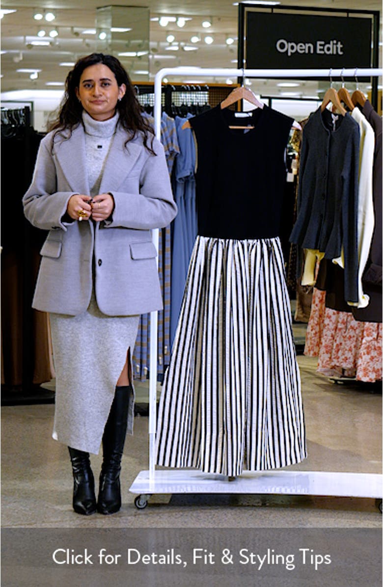 Daphne Sleeveless Mixed Media Dress, sales video thumbnail