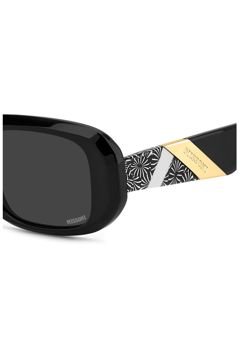 52mm Rectangular Sunglasses, Alternate, color, BLACK/ GREY