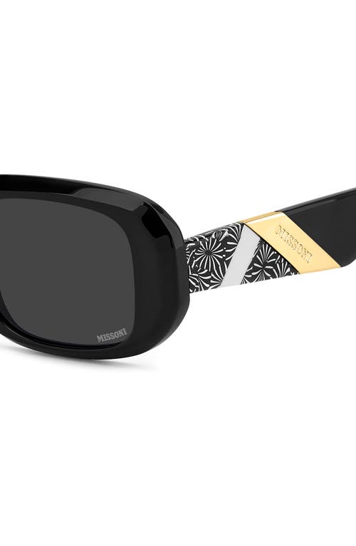 Missoni 52mm Rectangular Sunglasses In Black/grey