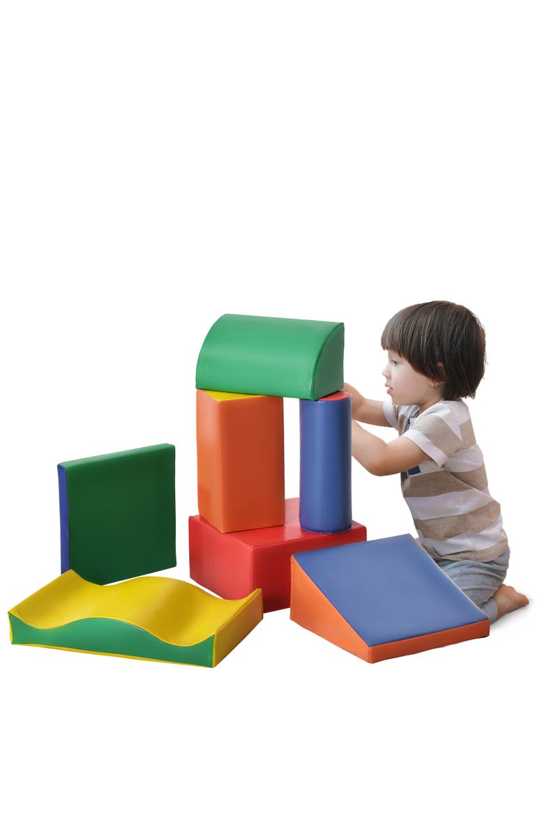 Soozier 7 Piece Climb and Crawl Activity Play Set, Soft Secure Foam Playset, Main, color, Multi-Colored