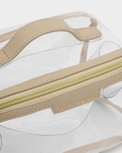 Katie Loxton Medium Clear Makeup And Toiletry Bag In Brown