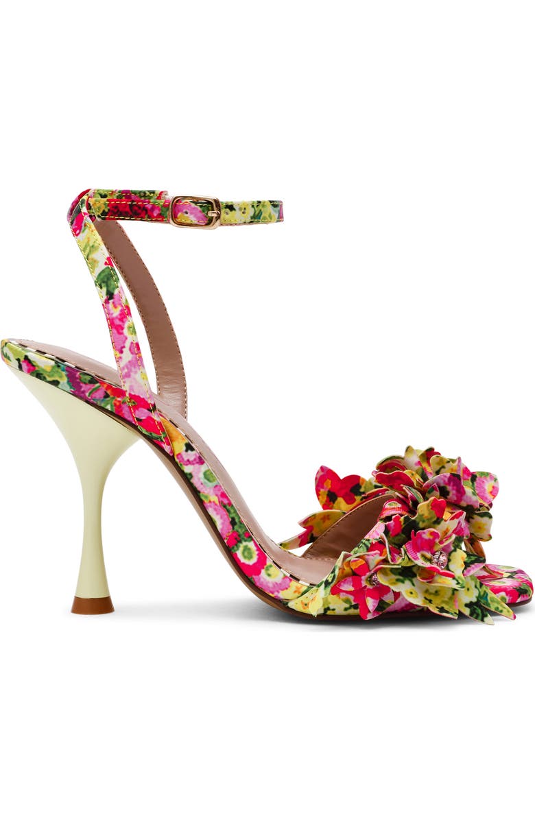 Betsey Johnson Hilley Ankle Strap Sandal, Alternate, color, Green Floral Multi