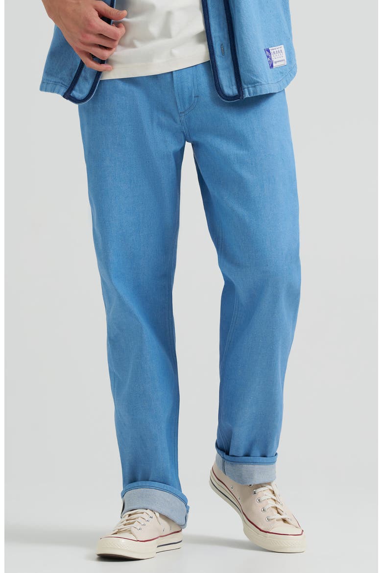 101 Loose Fit Straight Leg Jeans, Main, color, DRY LOW DIP