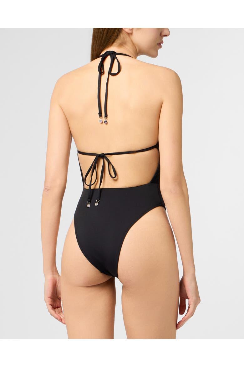 Monokini Monogram Strass Women, Alternate, color, black