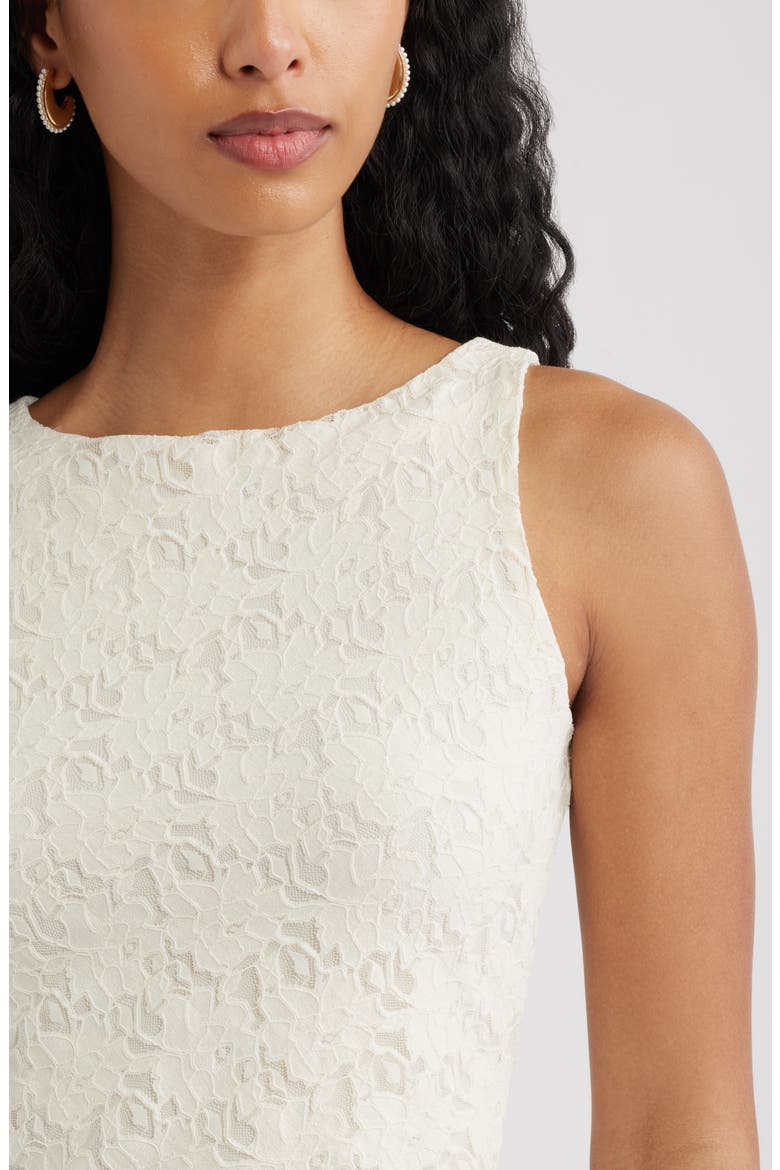 Sleeveless Lace Shell, Alternate, color, IVORY
