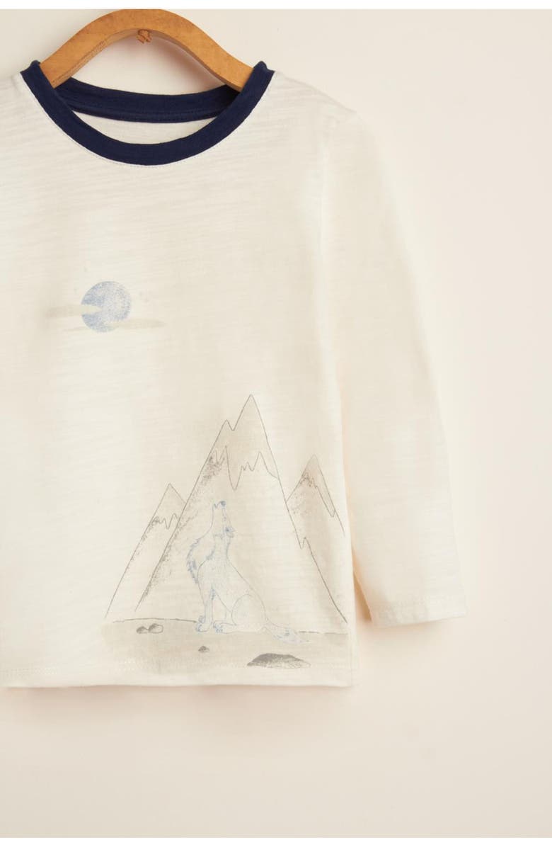 Babycottons Snow Graphic Long Sleeve Tee for Little Kid, Alternate, color,