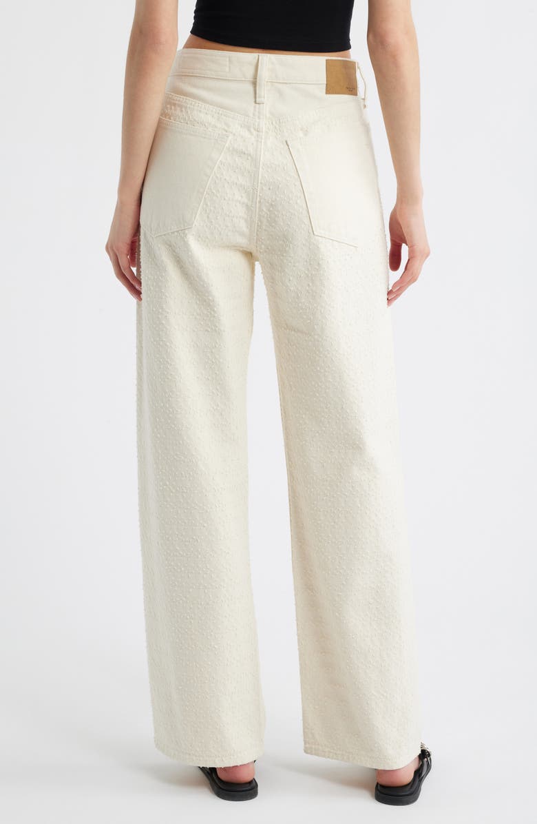 rag & bone Logan Textured Mid Rise Wide Leg Jeans, Alternate, color, 