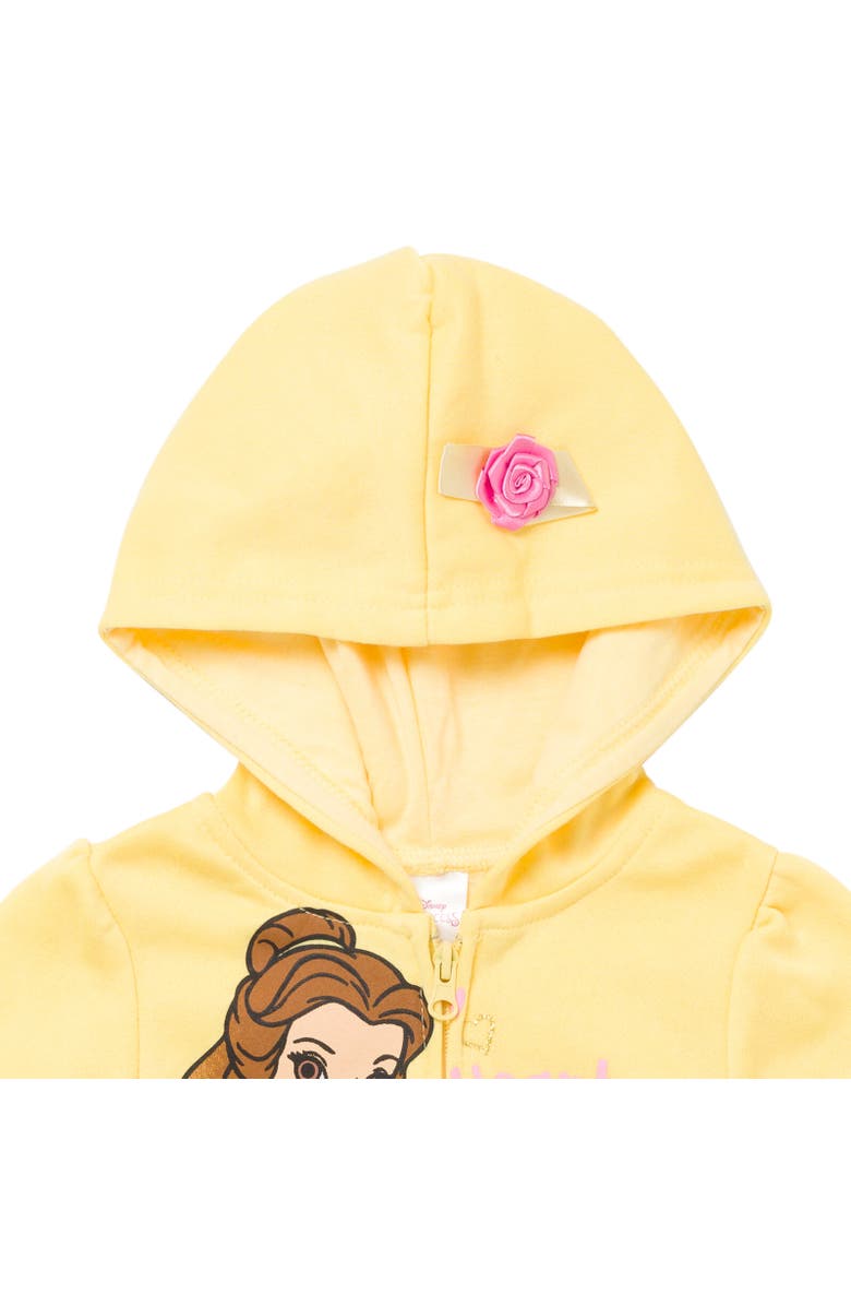 Disney Princess Zip-Up Hoodie, Alternate, color, Princess Belle Orange Orange