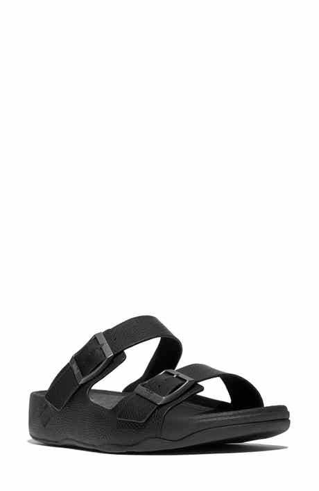 Gogh Moc Buckle Leather Slide Sandal