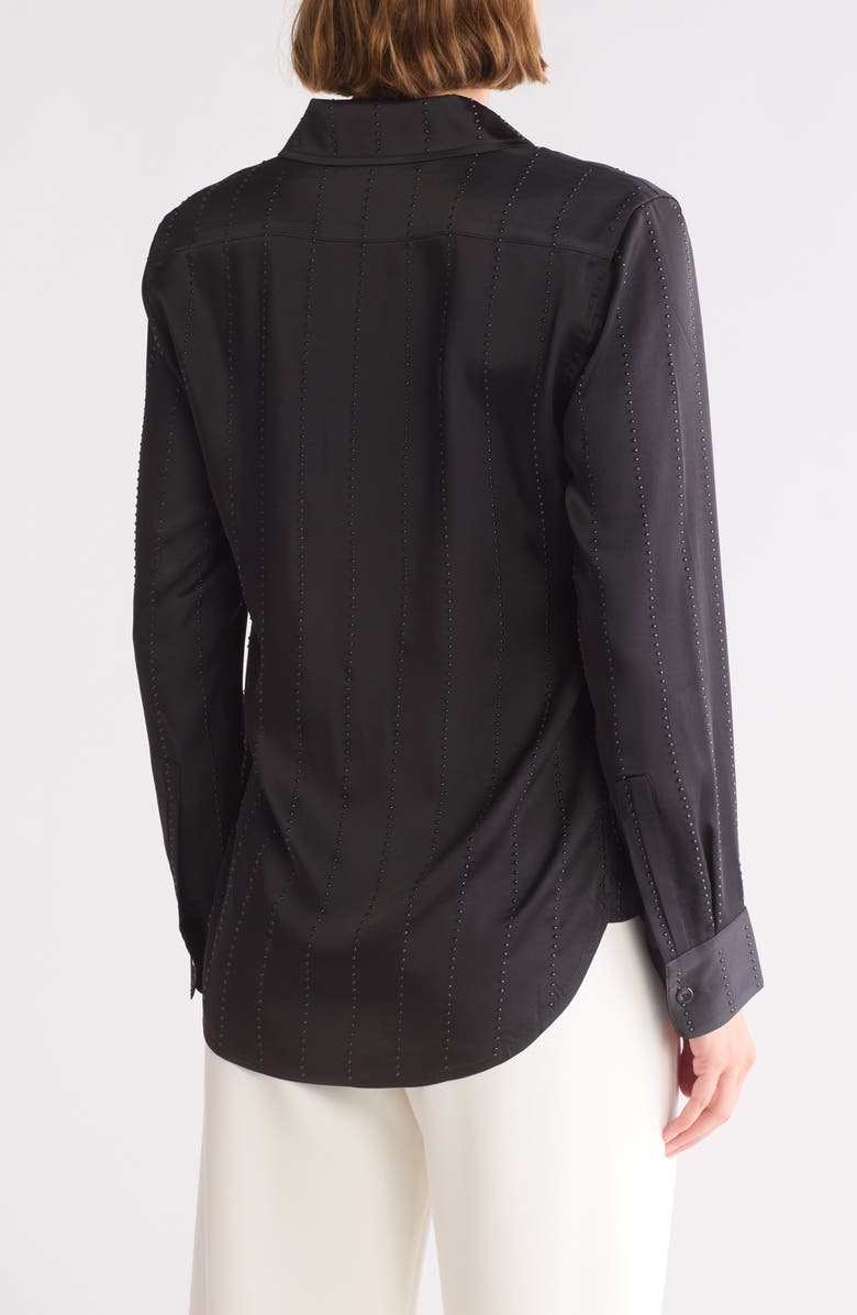 7 For All Mankind High Shine Rhinestone Button-Up Shirt, Alternate, color,